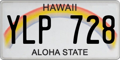 HI license plate YLP728