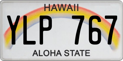 HI license plate YLP767