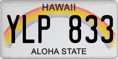 HI license plate YLP833