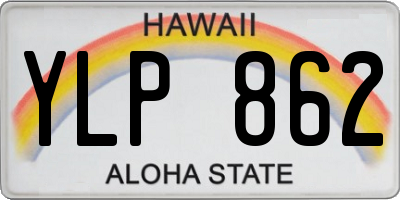 HI license plate YLP862
