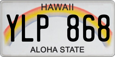 HI license plate YLP868