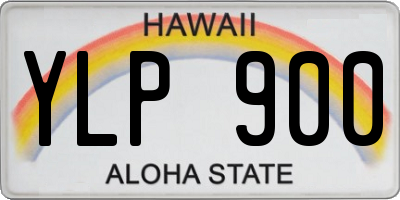 HI license plate YLP900