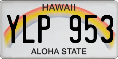HI license plate YLP953