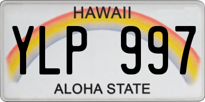 HI license plate YLP997