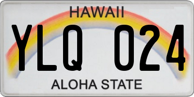 HI license plate YLQ024