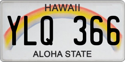 HI license plate YLQ366