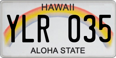 HI license plate YLR035