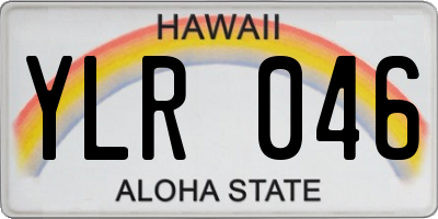 HI license plate YLR046