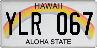 HI license plate YLR067