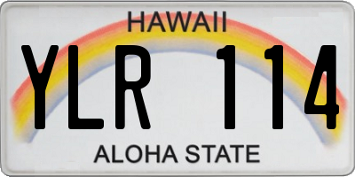 HI license plate YLR114
