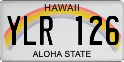 HI license plate YLR126
