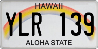 HI license plate YLR139