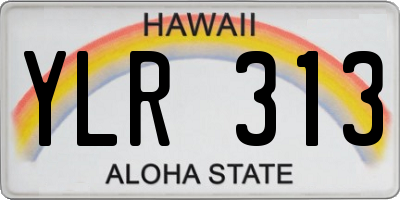 HI license plate YLR313