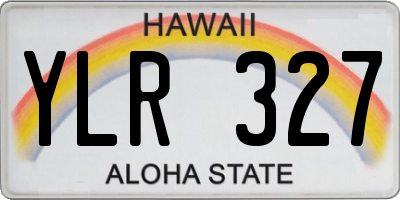 HI license plate YLR327