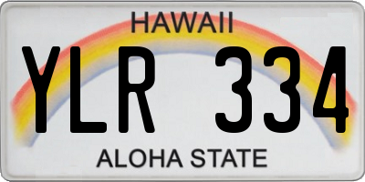 HI license plate YLR334