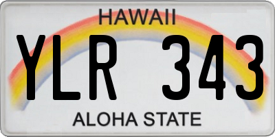 HI license plate YLR343