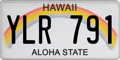 HI license plate YLR791