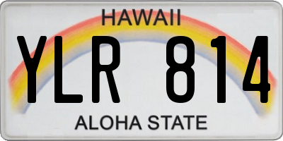 HI license plate YLR814