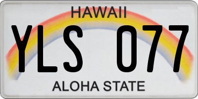 HI license plate YLS077