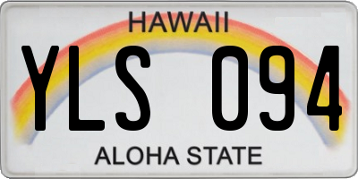 HI license plate YLS094