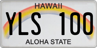 HI license plate YLS100