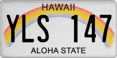 HI license plate YLS147