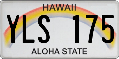 HI license plate YLS175