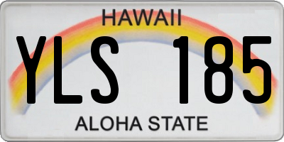 HI license plate YLS185