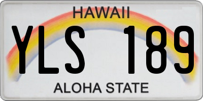 HI license plate YLS189