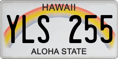 HI license plate YLS255