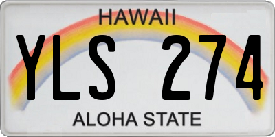 HI license plate YLS274