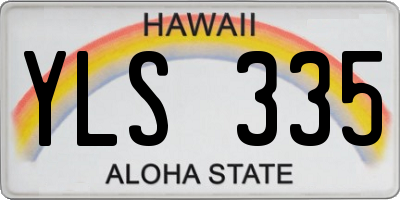 HI license plate YLS335