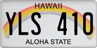 HI license plate YLS410