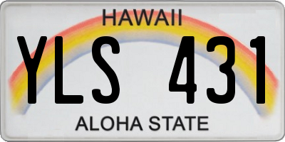 HI license plate YLS431