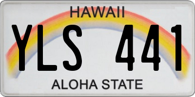 HI license plate YLS441