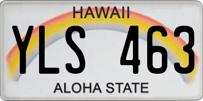 HI license plate YLS463
