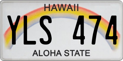 HI license plate YLS474