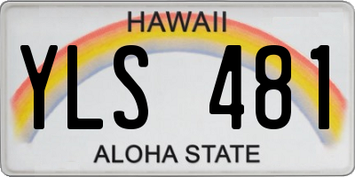 HI license plate YLS481