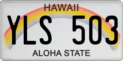 HI license plate YLS503