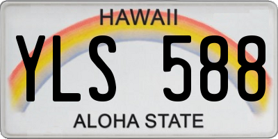 HI license plate YLS588