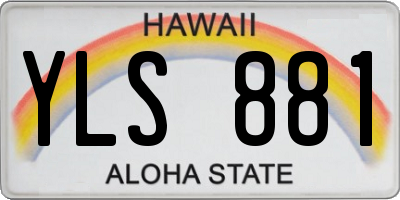 HI license plate YLS881