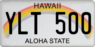 HI license plate YLT500