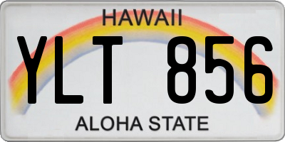 HI license plate YLT856