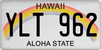 HI license plate YLT962