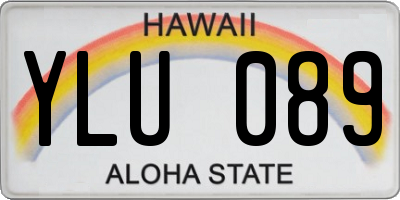 HI license plate YLU089