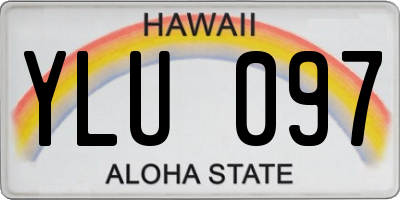 HI license plate YLU097