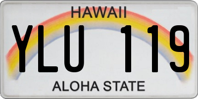HI license plate YLU119
