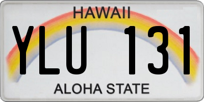 HI license plate YLU131