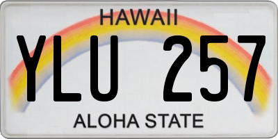 HI license plate YLU257