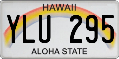 HI license plate YLU295